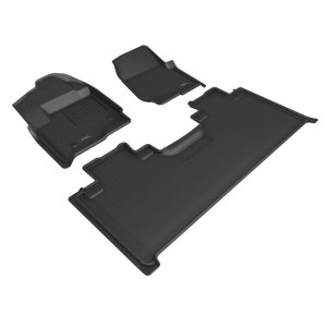 Ford F-450 Floor Mat Set - 3D MAXpider - Kagu - Black - `17-`26 Ford F-450 Floor Mat Set - 3D MAXpider - Kagu - Black - `17-`26